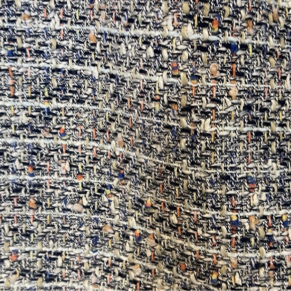 J. Crew Womens Multicolor Tweed Fringed Raw Hem Mini Skirt SIze 10 Back Zip - Picture 9 of 11